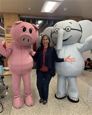 Mrs. McCabe with Elephant and Piggie
